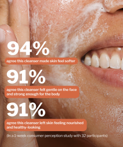 travel-size milky-soft face and body cleanser